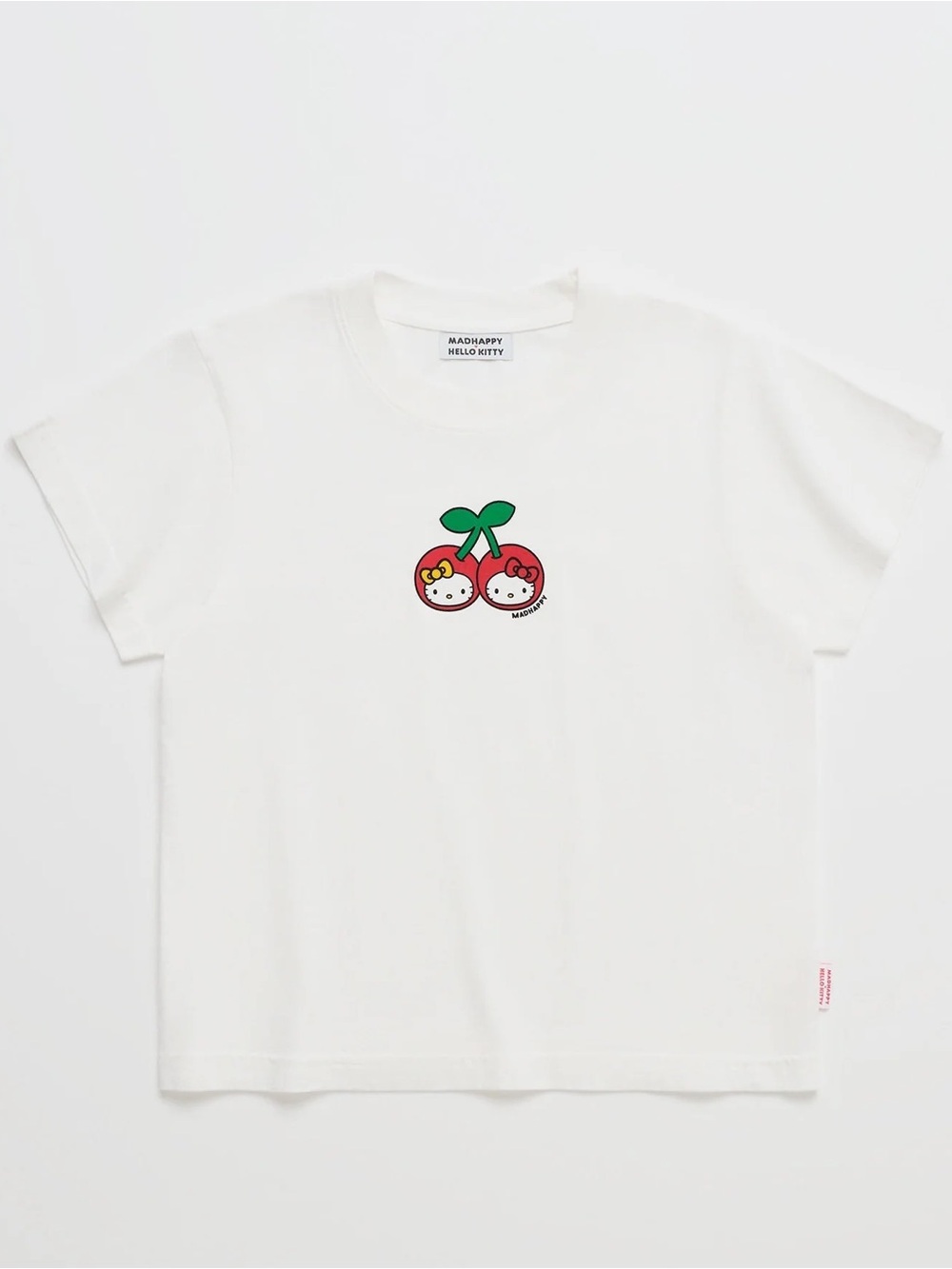 NWT Madhappy x Hello Kitty XXL White Cherry Shrunken Graphic Tee Cherries Mimi